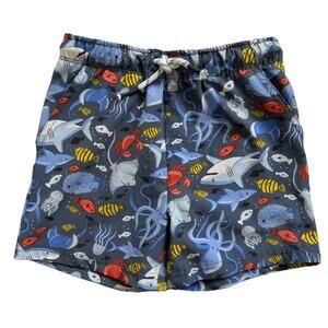 Tommy Bahama Swim Trunks Boys 24m Blue Fish Print Lined Beach Pool Vacation